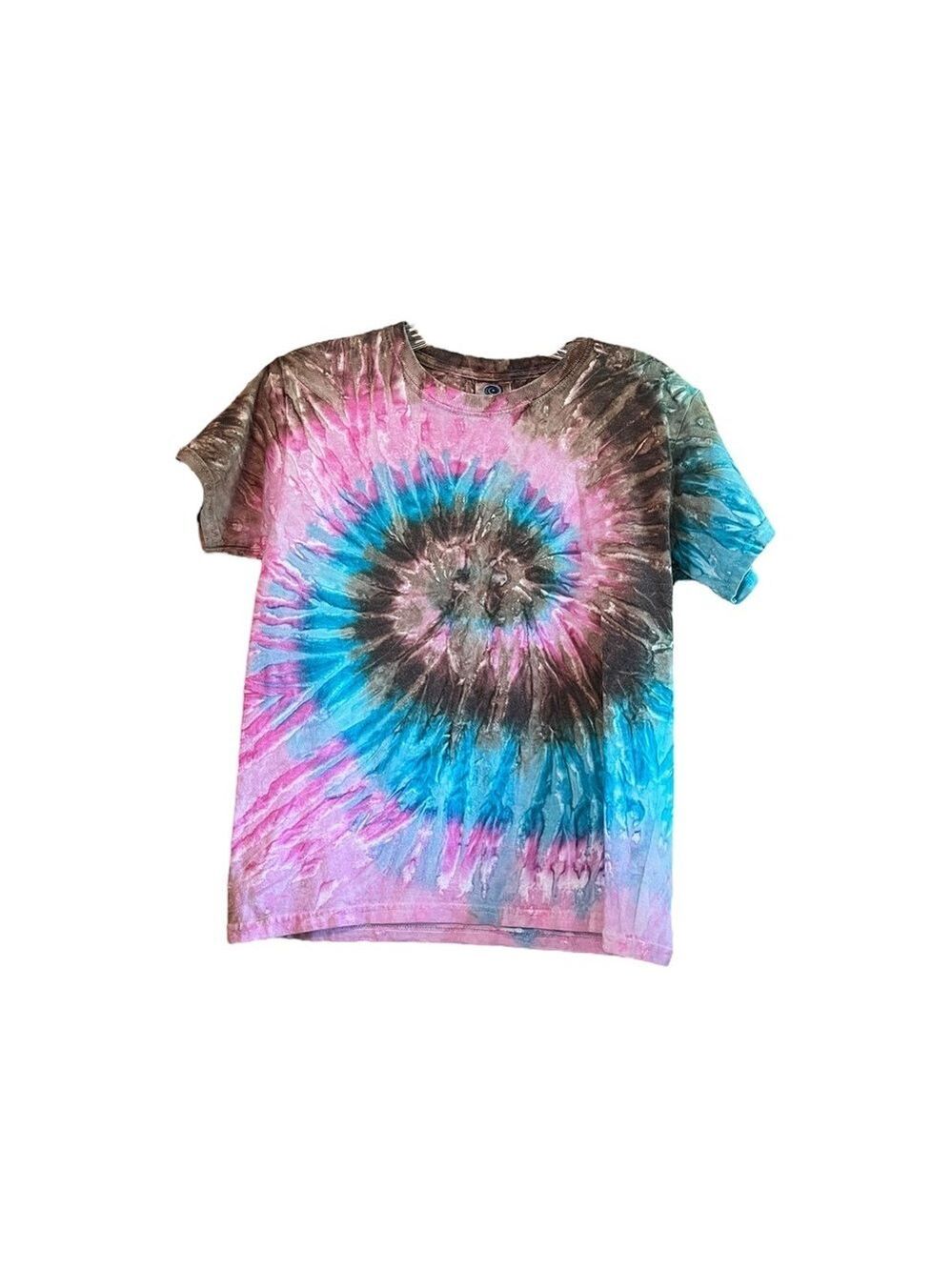 Swirl Kids T Shirt Pink Blue Brown